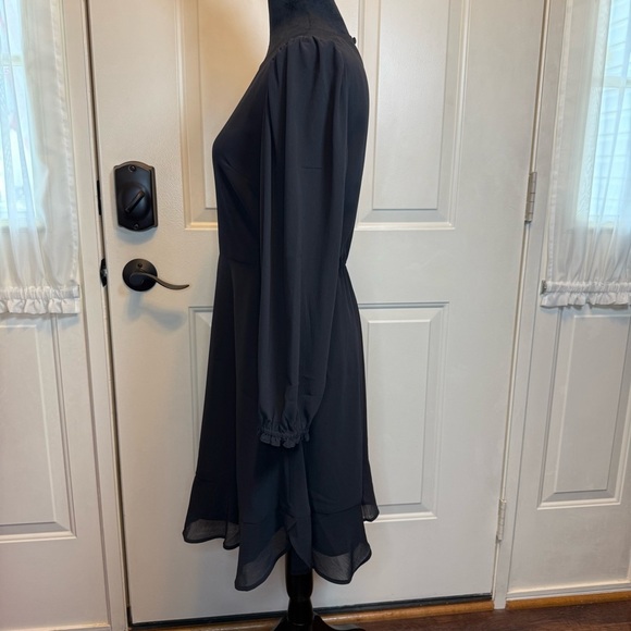 J.CREW Factory Mini Dress with Flounce Hem in Black Size 2 #BY478 $118 - Picture 2 of 14